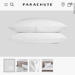 Parachute White Brushed Cotton Pillow Set